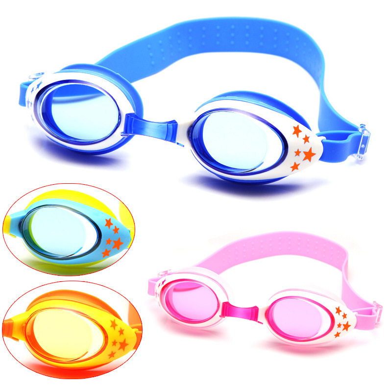 Svømmebriller børn drenge piger anti tåge pool børn tegneserie vandtæt svømmebriller silikone dykkerbriller