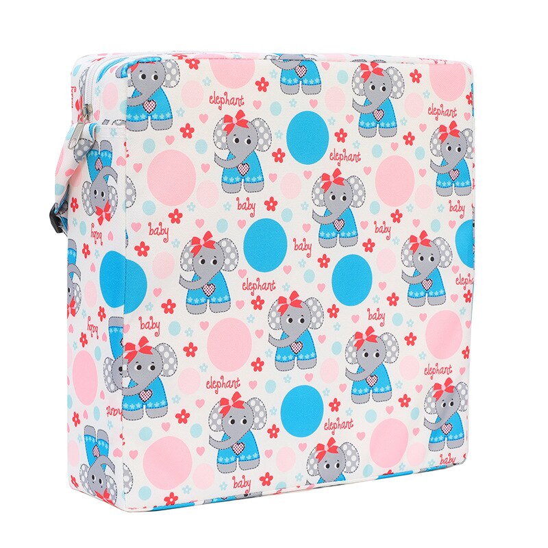 Children Increased Chair Pad Adjustable Baby Furnitur Booster Seat Portable Kids Dining Cushion Pram Chair Pad Removable: Blue Elephant
