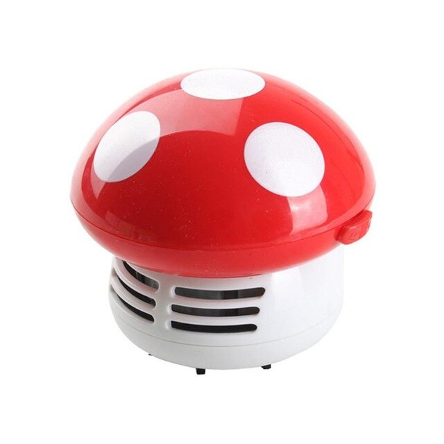 Mini aspiradora con forma de seta para coche, mesa de escritorio, aspiradora de polvo, para ordenador de casa, 6 colores: red