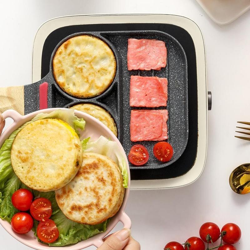Sartenes creativas de aleación de aluminio para huevos fritos, Mini sartenes cuadradas de estilo japonés para desayuno, Sartenes para freír, sartenes antiadherentes, hacer Z0W2