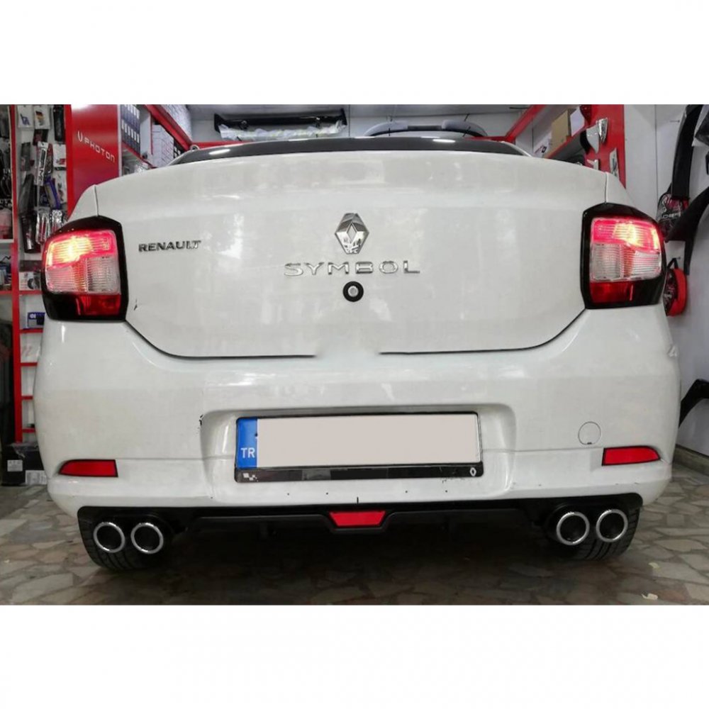 Universal Rear Bumper Diffuser Black Plastic