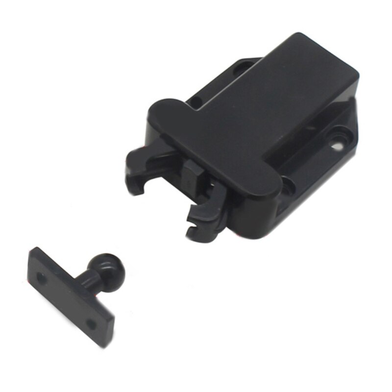 Door Push Latch Single Door Touch Latches Chassis Cabinet Rebound Bolt Furniture Push Lock Open the Door Without Handle: Black