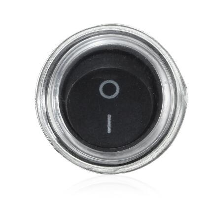 5 x KCD1-2 Round Black 2 Pin SPST ON-OFF Rocker Boat Switch 12V Snap + Waterproof Coat YUANZUO