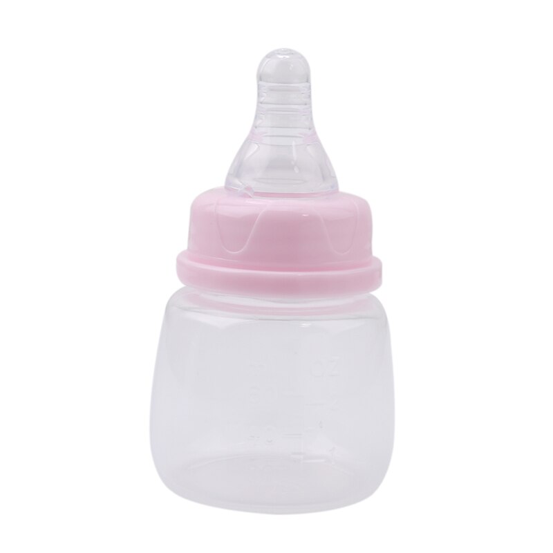 60ml baby mælk flaske udendørs rejse juice osv ammende baby naturligt vand afslappet vand fast nyfødt fodring: Lyserød