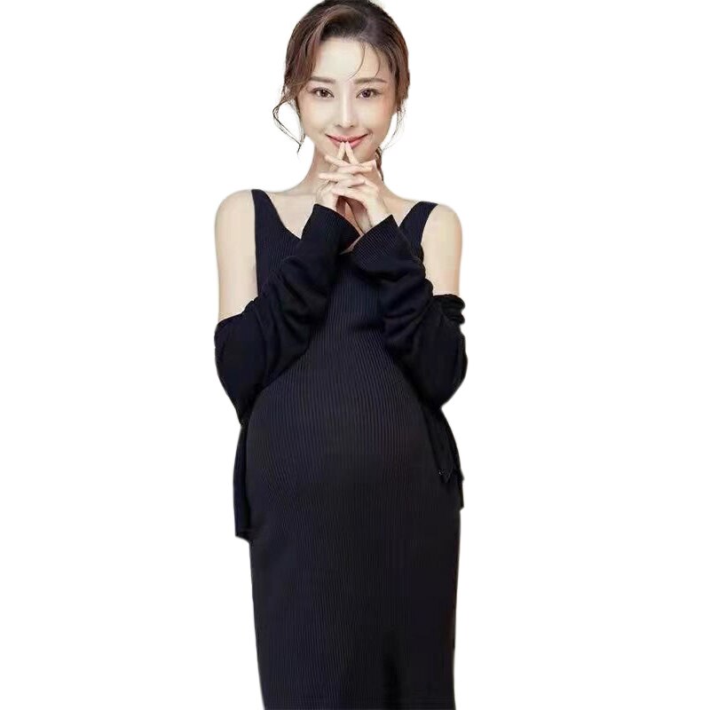 Ropa de fotografía de maternidad, cárdigan, falda para fotos, ropa de maternidad, vestido para sesión de fotos de embarazo