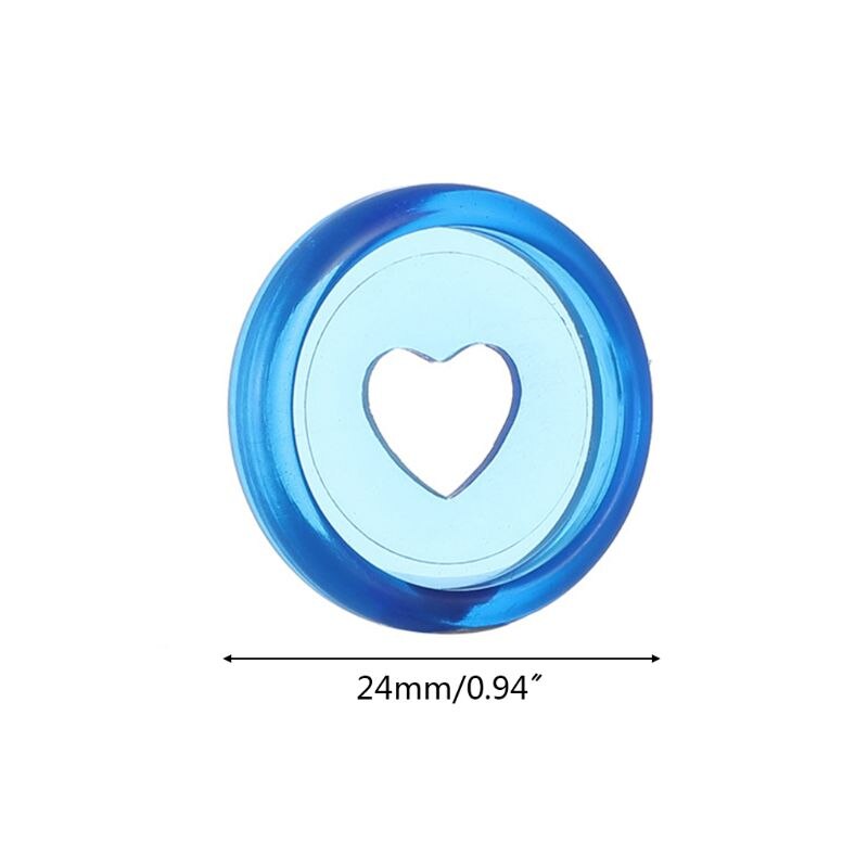 Anillos transparentes para encuadernación con forma de corazón, de 24mm, con agujero en forma de seta, hojas sueltas para encuadernación, Disco de plástico y hebillas, DIY 20 Uds.