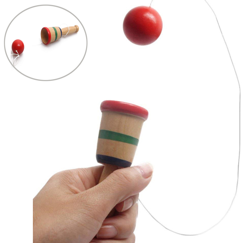 Kendama-vaso de madera antiestrés para niños, pelota de malabares, juguetes educativos para preescolar para niños, juegos divertidos al aire libre