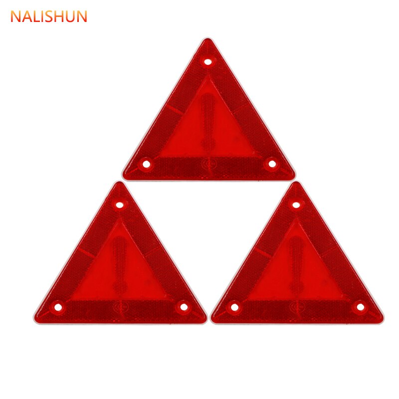 Triangle warning reflector vehicle parking warning sign red safety reflector sign truck plate tail light