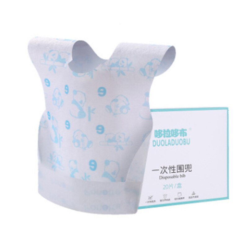 20 stuks wegwerp slabbetjes van niet-geweven stof voor kinderen, schattige slabbetjes voor jongens en meisjes, papieren slabbetjes voor baby's, verzorgingsproducten voor baby's en babyaccessoires