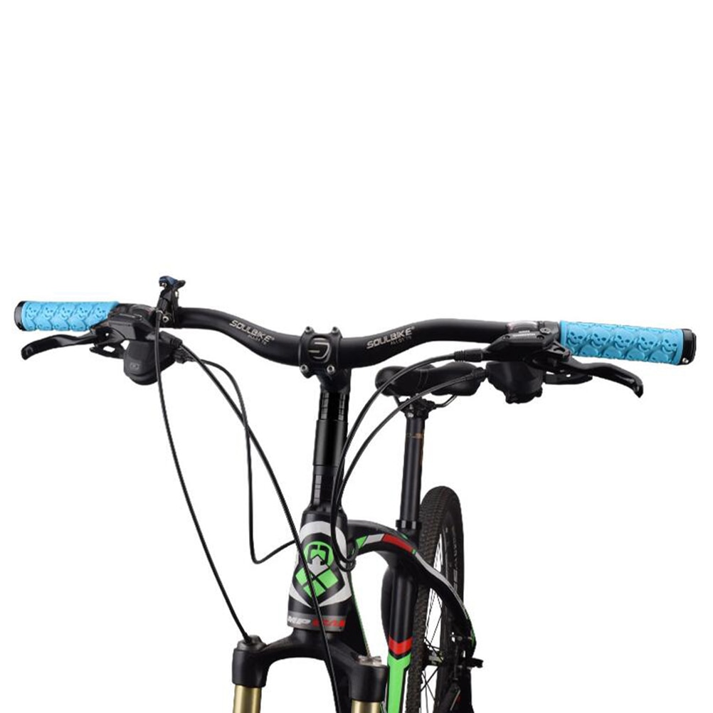 Cykelstyr greb kraniet mønster skridsikre cykel greb blød ergonomisk cykel håndtag bar greb til mtb mountainbike