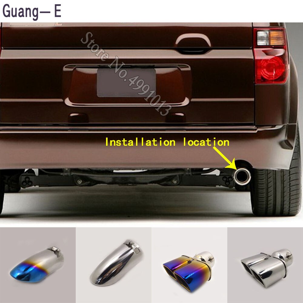 For Honda element car stickers cover muffler exterior back end pipe dedicate exhaust tip tail outlet ornament 1pcs