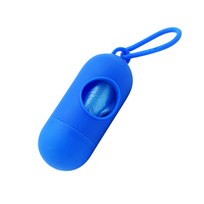 Dispensador de Bolsa para popó de policarbonato para perros y gatos, juego práctico de basura, suministros de limpieza, 1 unidad, 30 Bolsa para popó: Azul