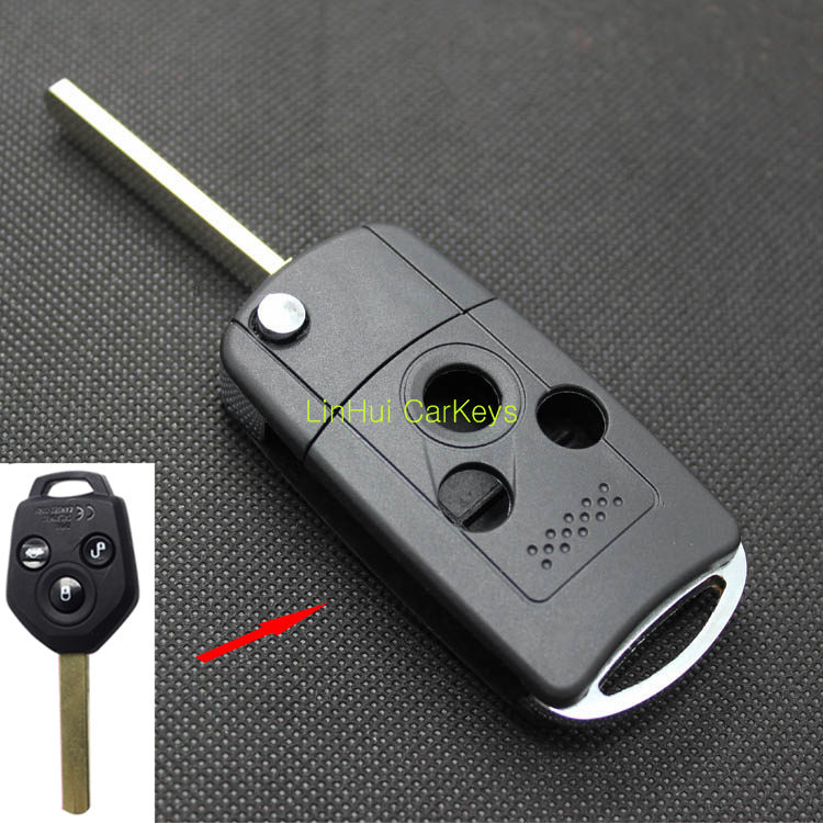 Dennenappel Key Case Voor Subaru Forester Outba Xv Legacy Autosleutel 3 Knoppen Gewijzigd Afstandsbediening Sleutel Shell Cover Met Ongesneden blade 1 Pc
