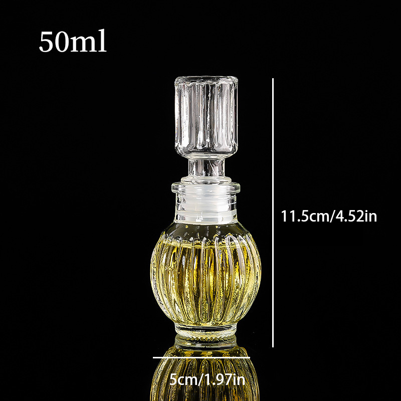 1 buc 50ml sticle mici transparente goale de whisky, vin, sticle mini de alcool din sticlă cu capac cu filet, decantor de whisky: Violet