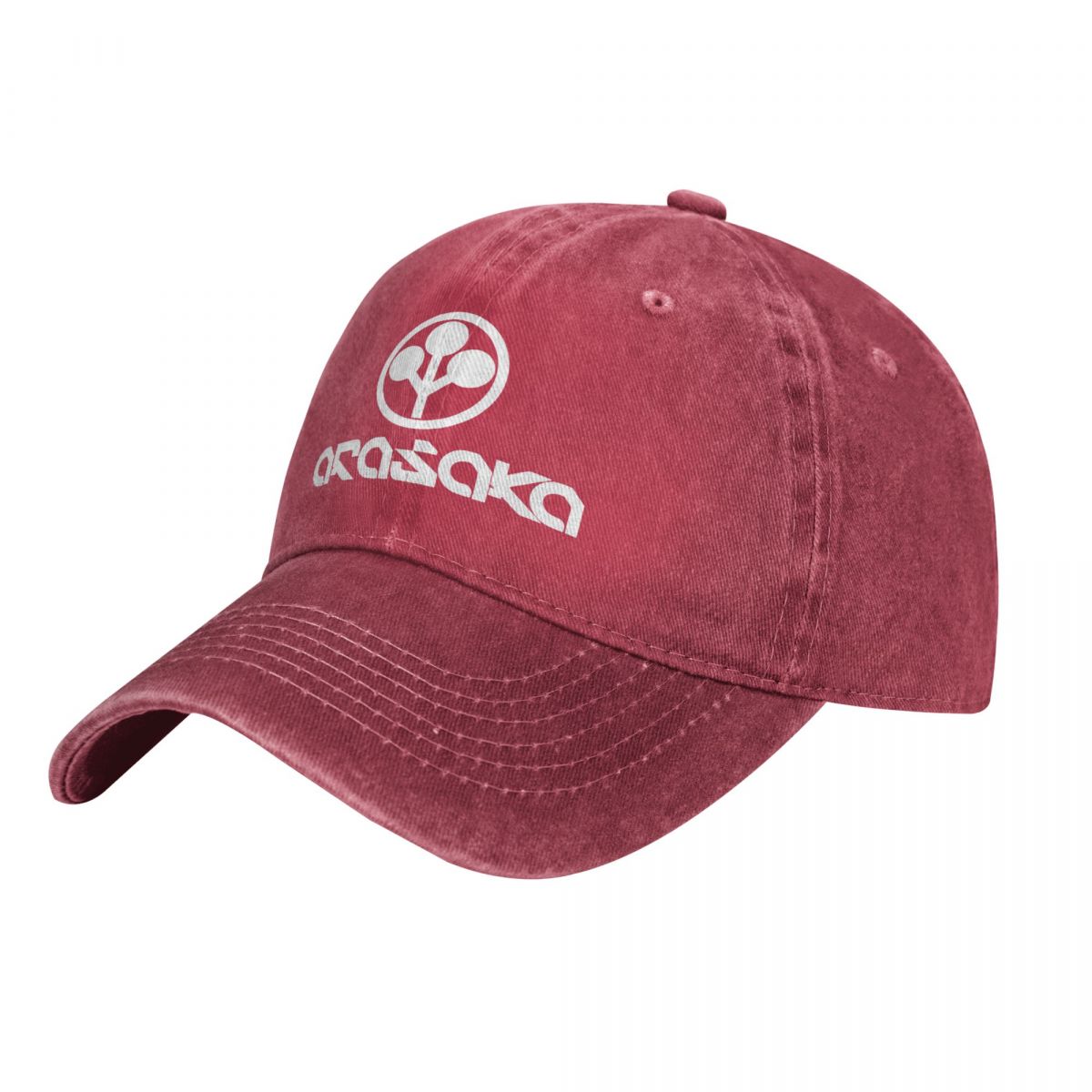 Arasaka merchandise casual baseballkeps vår klassiskt tryck truckerkeps solskyddande sport snapback-keps unisex baseballkepsar: Röd