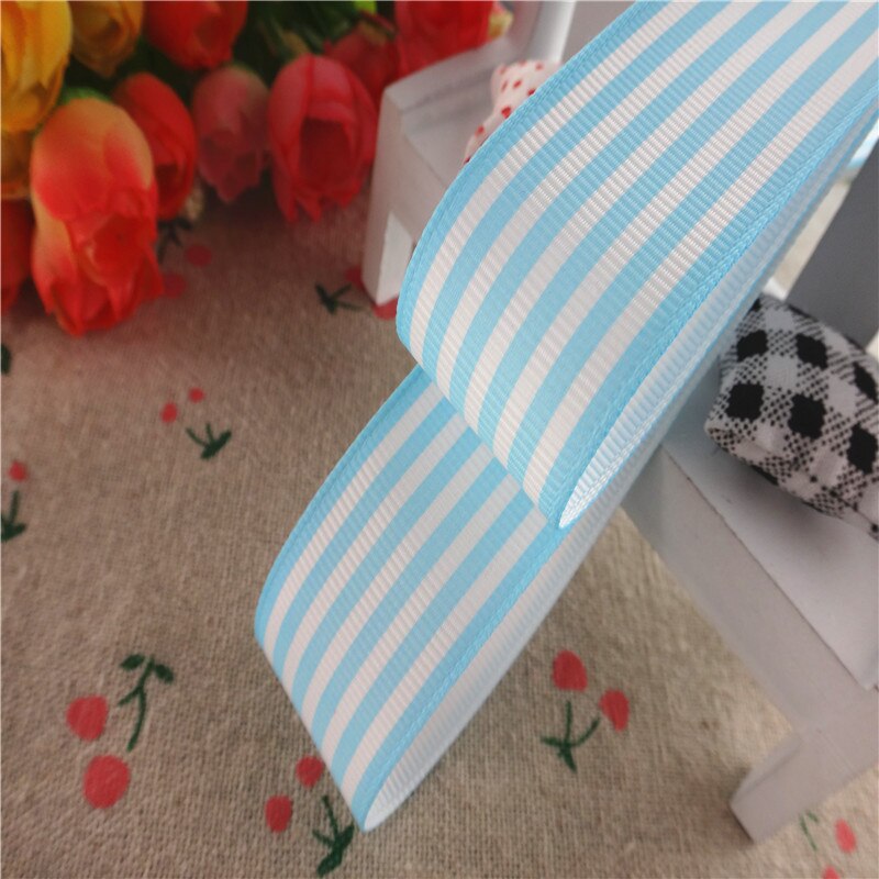 10 meter 1 '' 25mm stripetrykte grosgrain-bånd tegneseriebånd håndlagde hårsløyfer  ym16100785