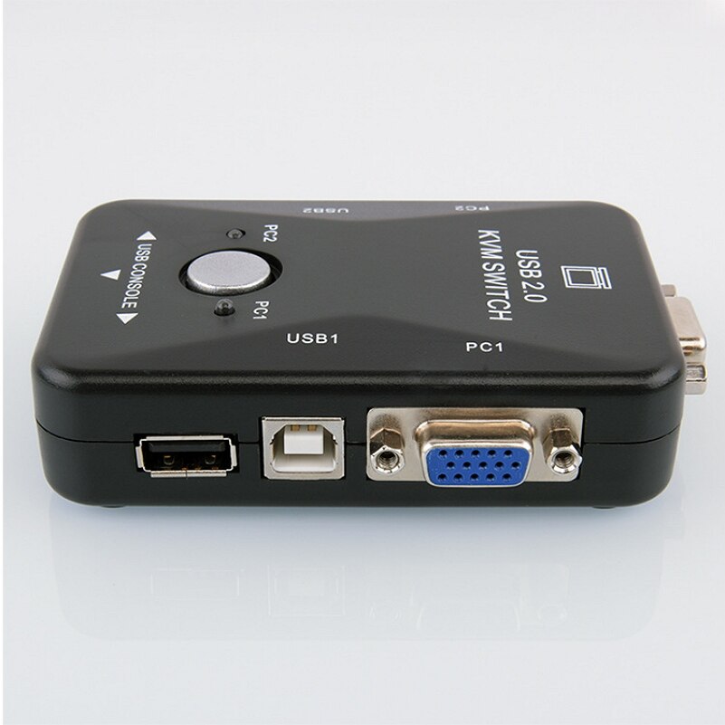 2Hafen USB 2,0 KVM schalten Umschalter VGA Manuelle Schalter 2in1 VGA Schalter 2in 1 Video VGA Schalter in und aus für Maus Tastatur Adapter