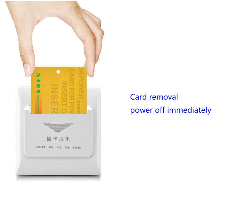 Hotel Energy Saving Switch Arbitrary card Insert for power two lines without time delay 220V 4400W 20A power socket