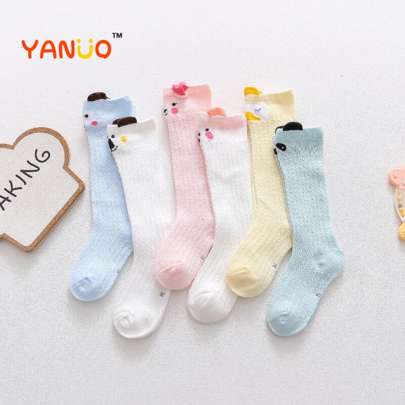 Ultratynde søde dyr strømpe til oy piger benvarmere baby myggesikre strømper børn sokker tegneserie åndbar strømpe