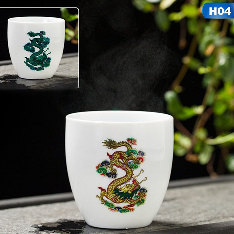 Magic Sakura Tea Cup And Cold Double Sense Color Changing Ceramic Tea Cup Ceramic Tea Set: H04