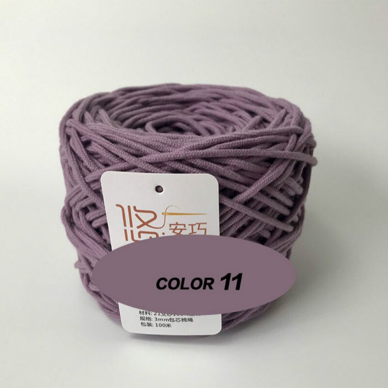 3mm Macrame Cord Yarn 100% Cotton Braided Rope Waving Twisted-Cord For DIY Crafts Knot Handbags Wall Hanging Plant Hanger Pillow: 11