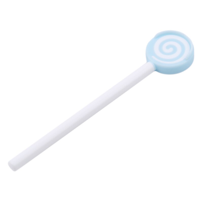 Lollipop bebê decídua escova de dentes limpador de língua crianças raspador de língua cleaner cuidados com o bebê presente das crianças: blue