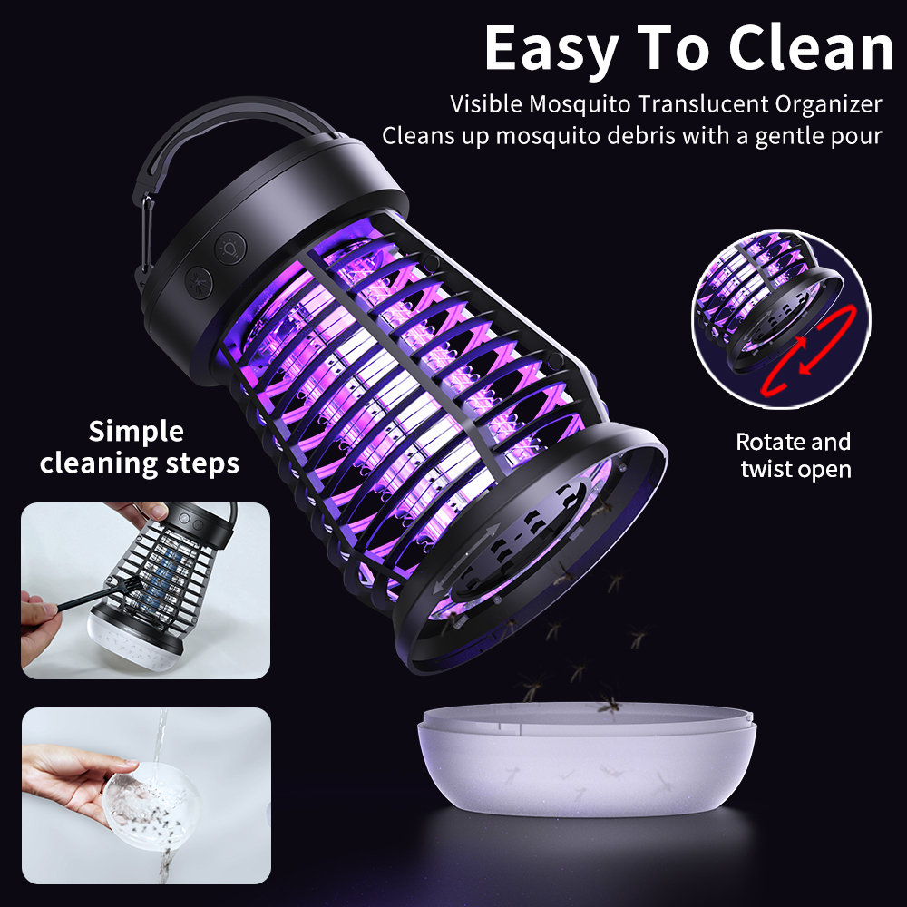 Muggen Killer Lamp Draagbare Elektrische Fly Trap Zapper Insect Killer Repellent Outdoor Mute Anti Muggen USB Oplaadbare
