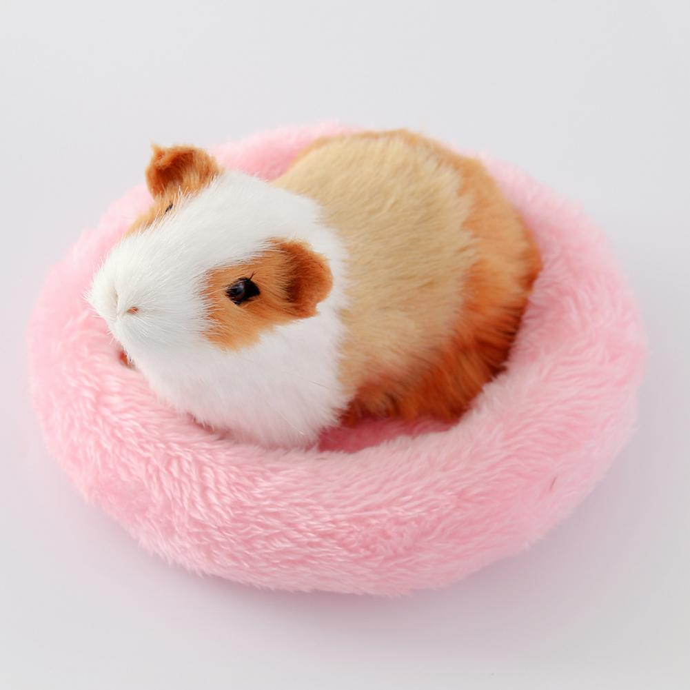 Hamsterbädd rund hamsterbädd sovmatta söt husdjurssoffa hamsterbo smådjur mjuk kudde för igelkott ekorre möss