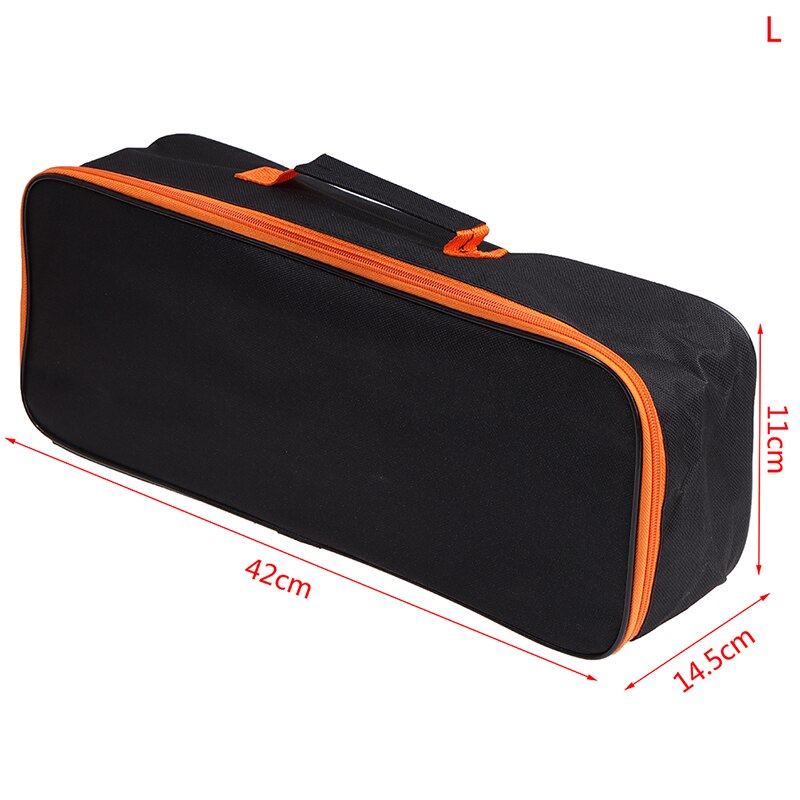 Black Car Wear Resistant Zipper Closure Practical Storage Case With Handle Durable Portable Pouch Vacuum Cleaner Tool Bag: L
