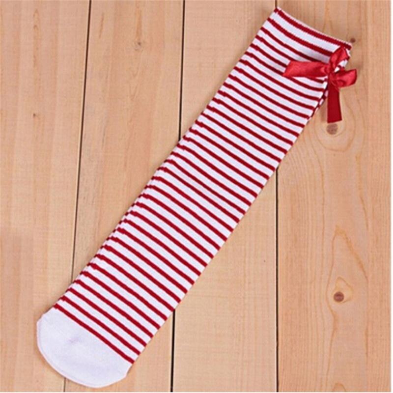 bébé vêtements d'été nouveaux enfants en bas âge filles grand arc genou haute longue doux coton bébé chaussettes nœud papillon 100% coton chaussettes