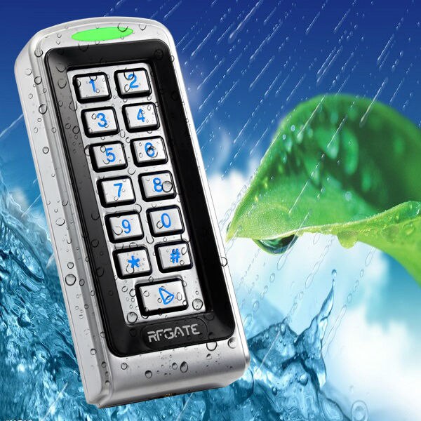 Pin Alleen, EM4100 Waterdichte Outdoor Standalone Toegangscontrole Backlit Metalen Lichtgevende Toetsenbord
