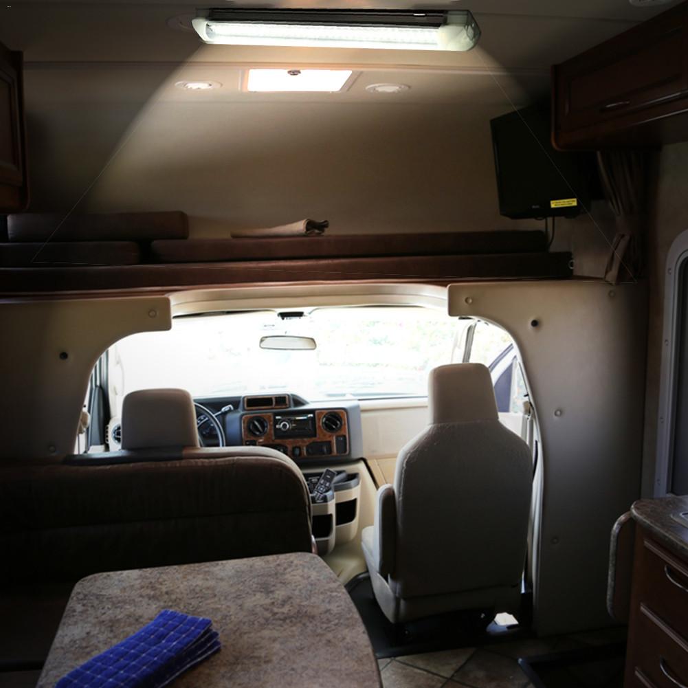 12v 108 led-lichtbalk waterdicht  ip45 verbeterde versie drie rijen led-lichtstrip smd 2835 800lm voor camper-vrachtwageninterieur