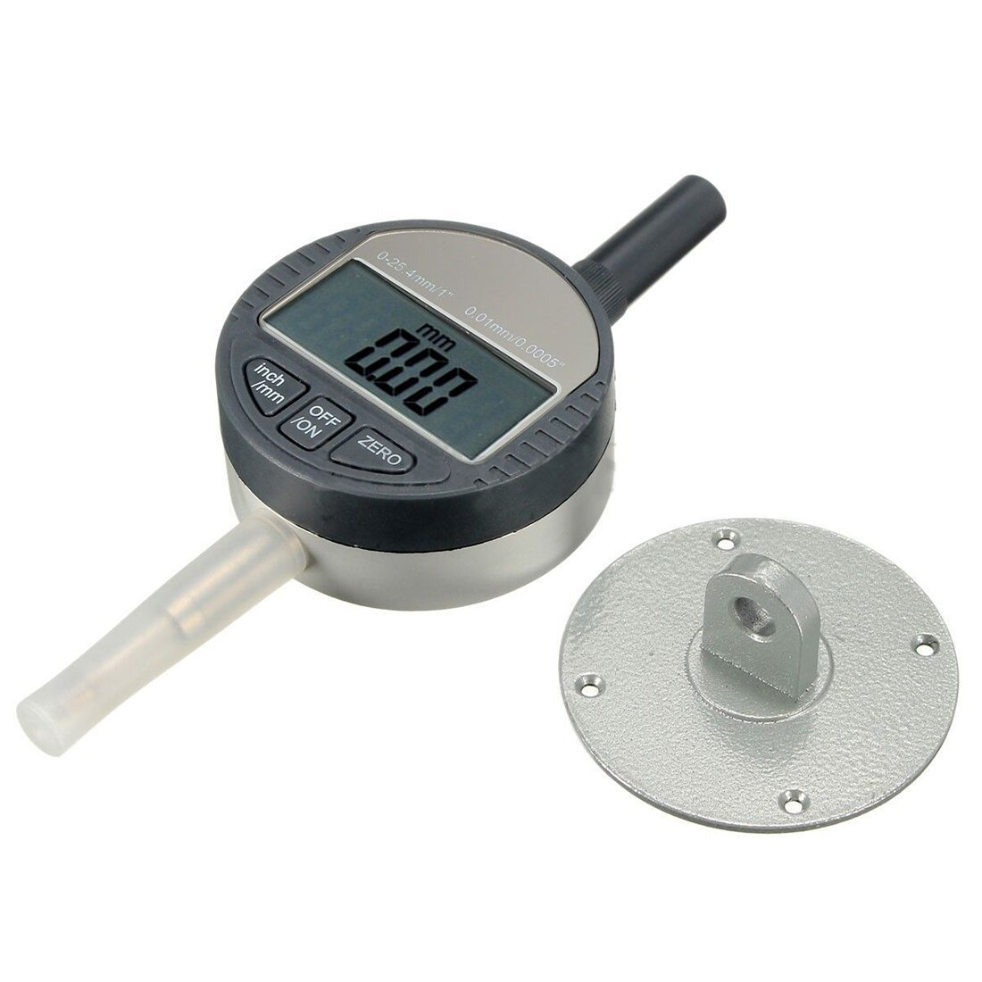 Style Digital Dial indicator DTI 0.01mm/.0005" Range 0-25.4mm/1" Clock Gauge