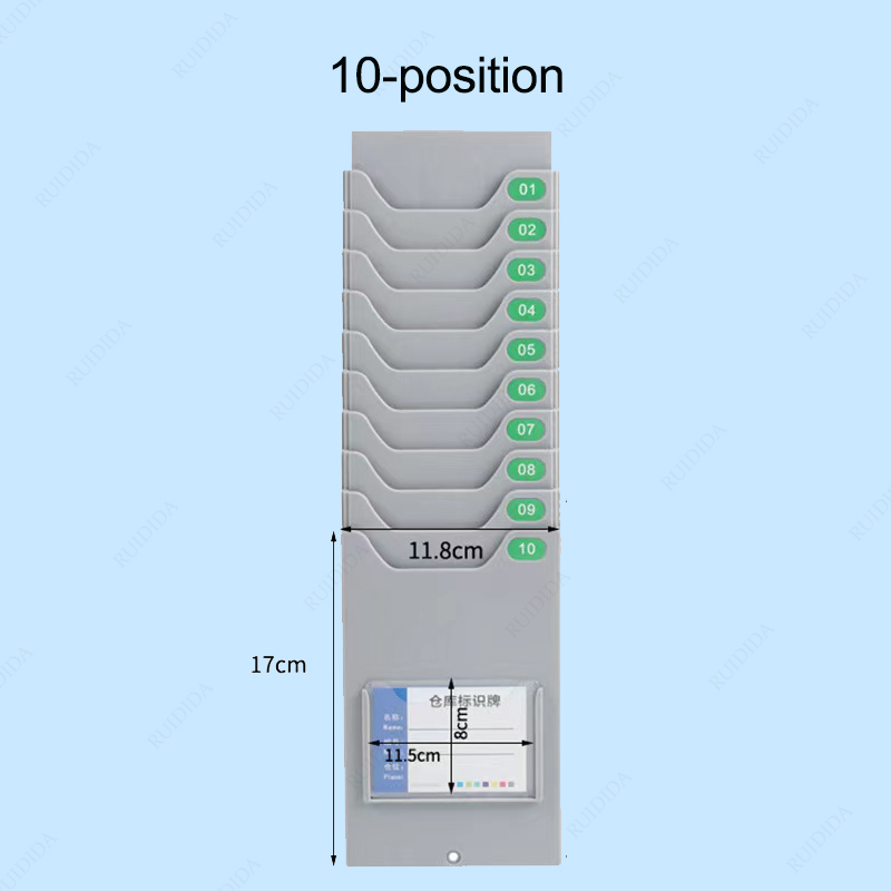 Elektronische Prikklok Werknemer Tijdregistratie Opkomst Machine Time Clock Recorder Aanwezigheid Tijd Kaart Voor Kantoor Fabriek: Holder  10-position