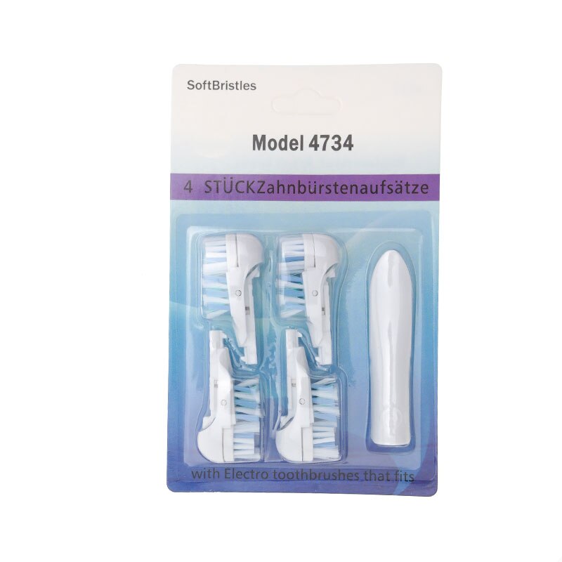 Een Set 4 Stuks Elektrische Tandenborstels Hoofd Vervanging Voor Oral B 4732 3733 Podium Power Tip Professionele Zorg Dual Schoon