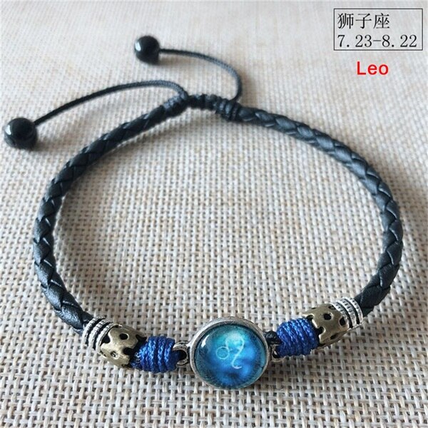 Twelve Constellation Anklets Jewelry Men Leg Bracelet Feet Accessories Male Ankle Bracelet enkelbandjes sieraden: TFJL049-4
