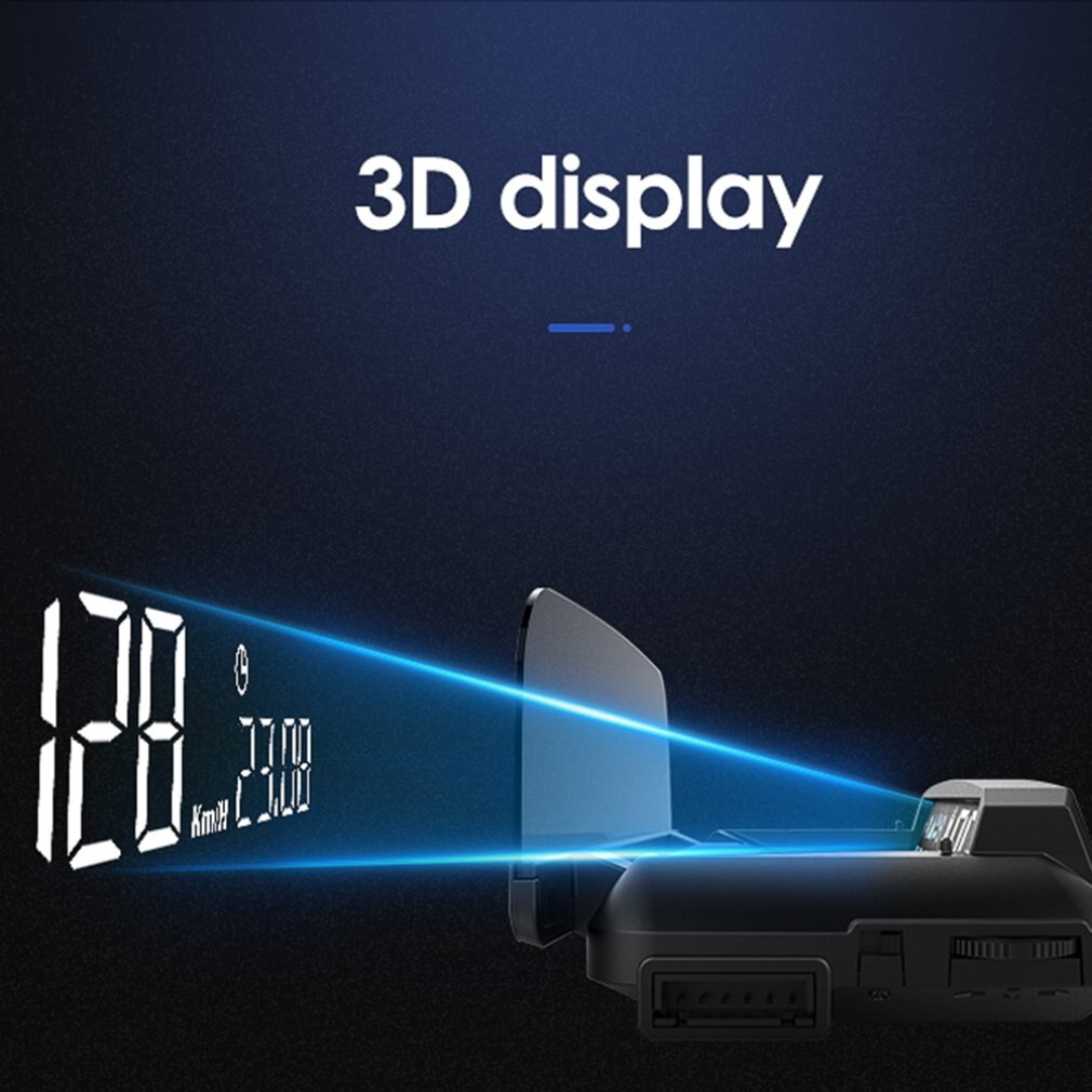 Auto Head Up Display HUD Display OBD2 with projection screen Speedometer Auto Height Overspeed Alarm for All Auto