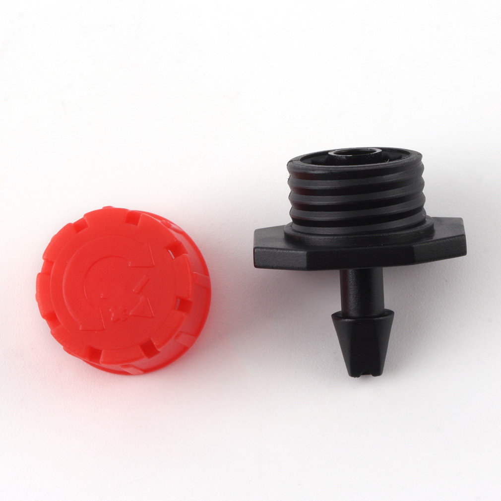 50 Stks/partij Mode Verstelbare Tuin Irrigatie Vernevelingsinstallaties Micro Flow Dripper Hoofd Drip System Op 1/4 "Barb Watering Accessoire