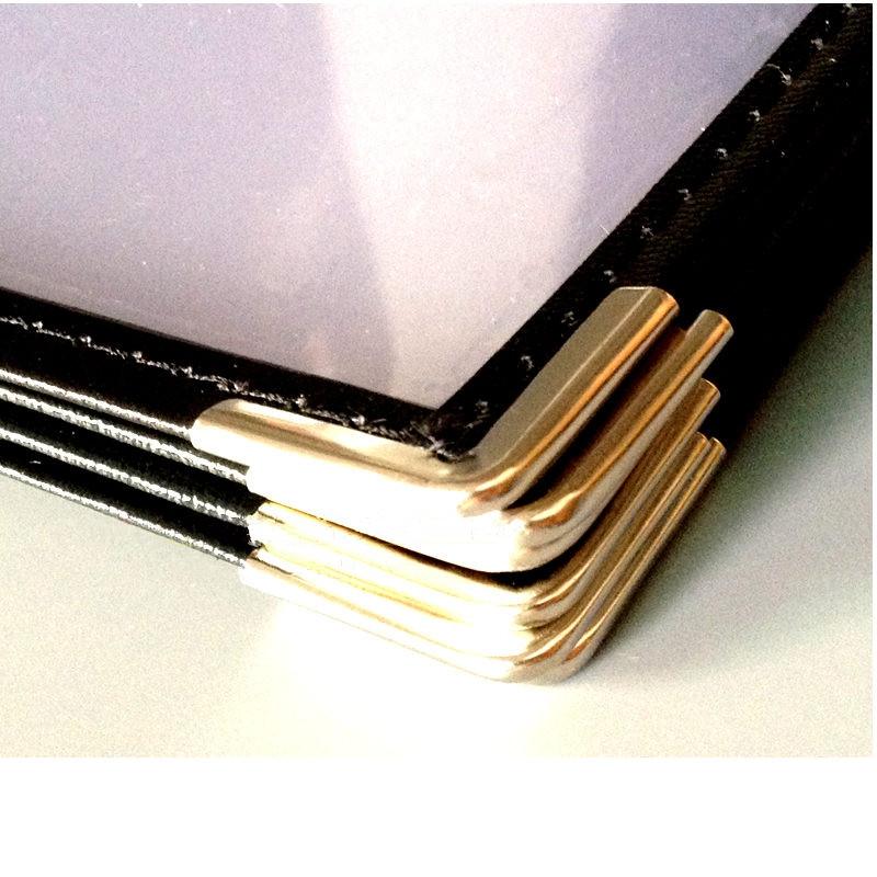 1, 2, 3, 4 sheets 2, 4, 6, 8 views menu menu book cover Fits 1/2\" x 11\" A4 Transparent PVC Holder