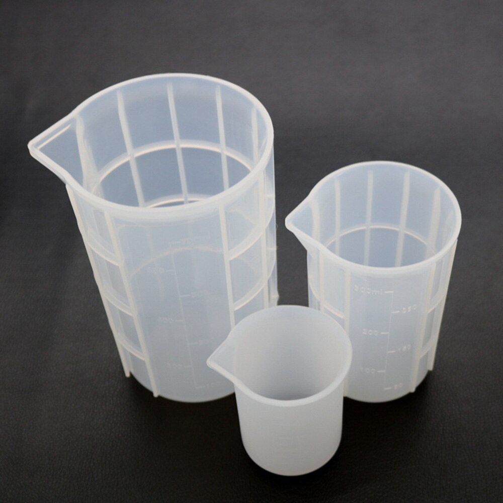 Crystal Epoxy Silicone Measuring Cup DIY Handmade Tool With Scale Non-stick Adjusting Mixing Cups
