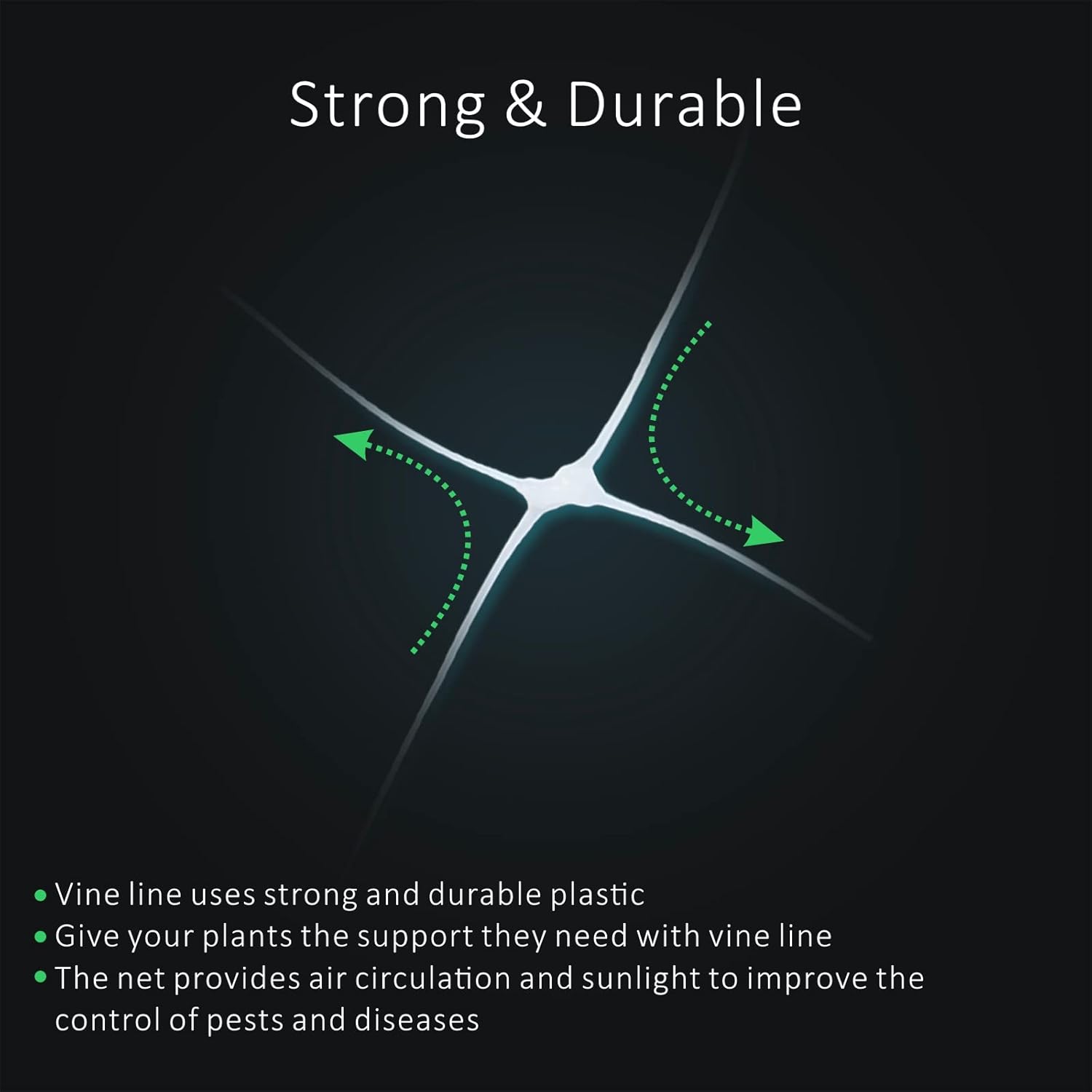 Plastic Trellis Netting 4x100ft, 5x100ft Heavy Duty 6'' Mesh Polypropylene(PP) Plant Support Net for Climbing Vegetables Fruit