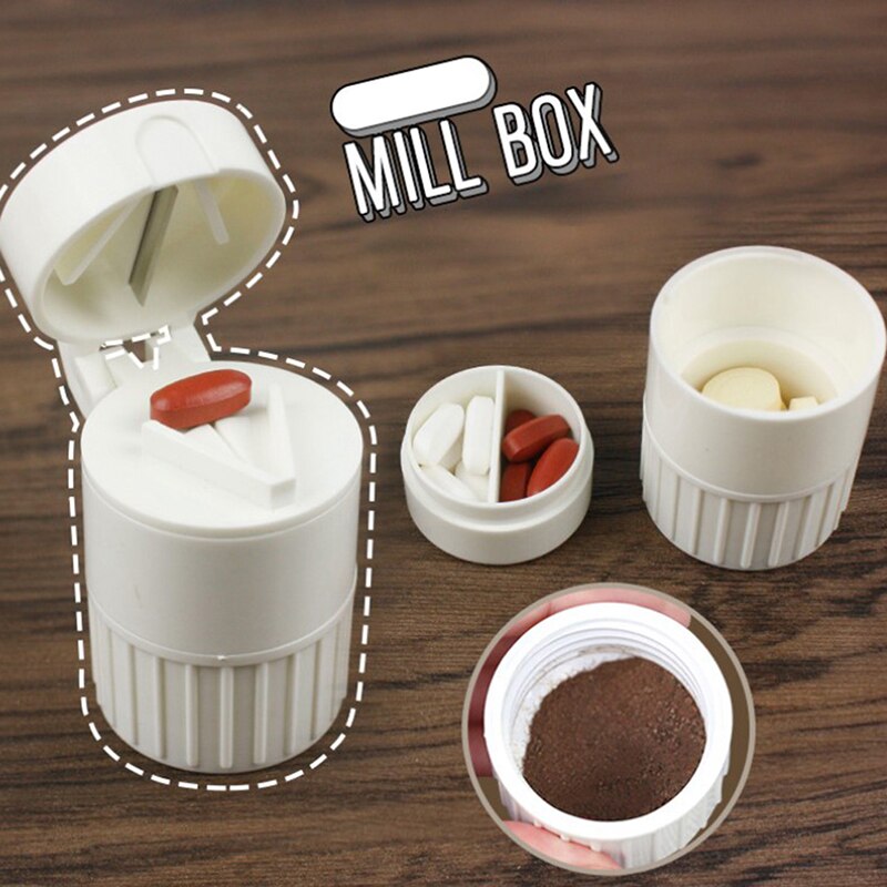 1Pc Pill Pulverizer Tablet Grinder Medicine Cutter Crusher Storage Box Crush Specially Pill Crusher Grinder: 2