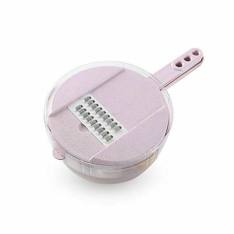 9 IN 1 Multi-function EASY FOOD CHOPPER Food Vegetable Blender Chopper Slicer: Pink