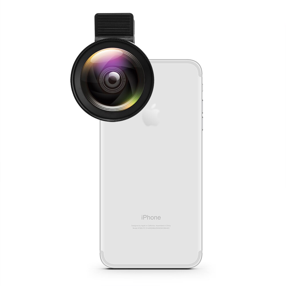 Powstro Phone Camera Lens 2 in 1 HD 37MM 0.45X 49UV Super Wide Angle+12.5X Macro Lens For Most Smartphone Tablet: Default Title