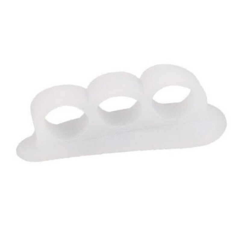 1 paar Siliconen Gel Hamer Teen Stijltang & Corrector voor Gekrulde Tenen Corrector Voeten Voet Pijnbestrijding Separator Gel Ondersteuning Pad: Light Grey