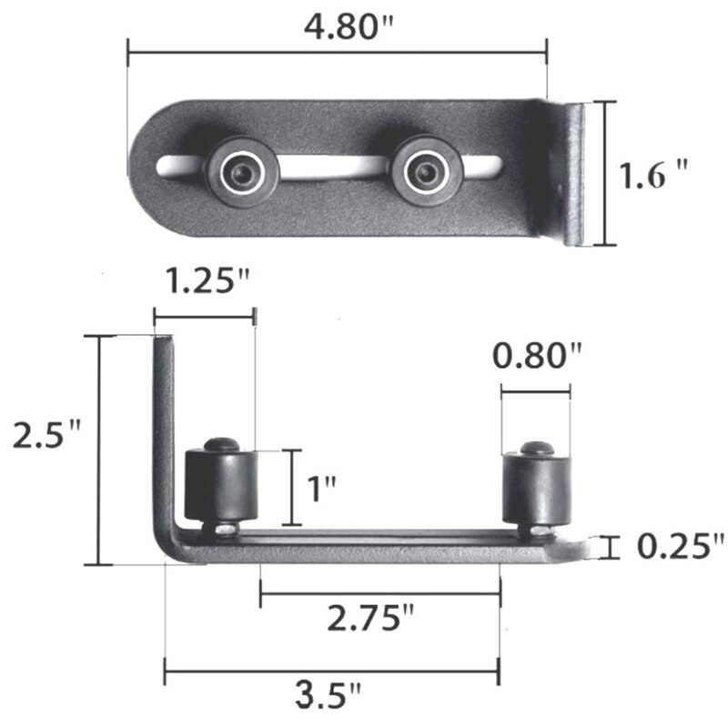 Floor Guide for Bottom Of Sliding Barn Doors Adjustable Wall Mount Stay Roller Guide Ball Bearings