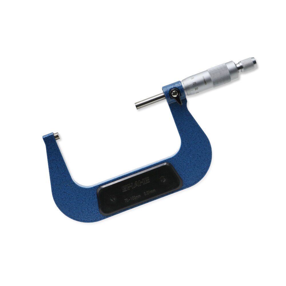 Shahe 0.01Mm 75-100Mm Buiten Micrometer Mikrometre Meten Apparaat Mechanische Meters Micrometer Precisie Gereedschap