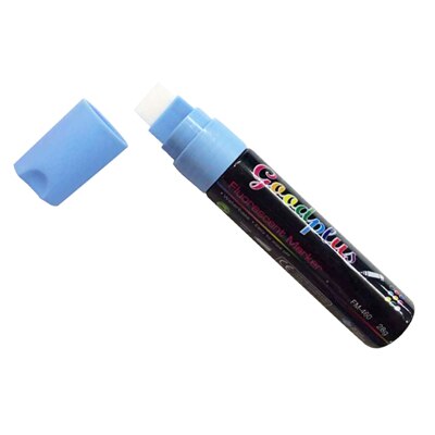 Fluorescerande penna special fluorescerande penna 15mm glasplatta självlysande svart tavla märkpenna med stor kapacitet: Blå