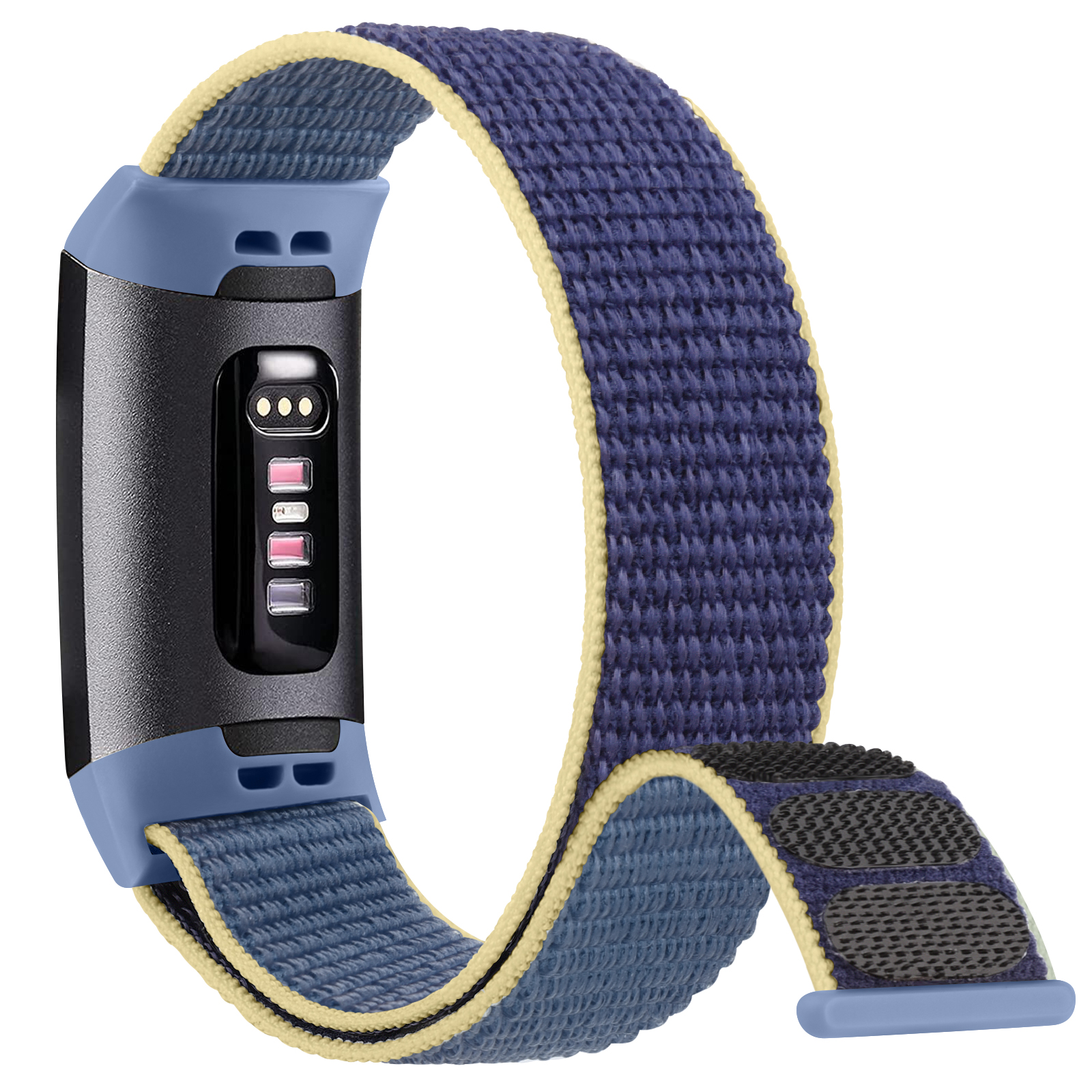 Nylon-Uhrenarmband für Fitbit Charge 6 4 5 3 SE Band Sportarmband Schlaufenarmbänder Armband für Fitbit Charge 5 3 4 3 SE Correa: S / BLACK WHITE