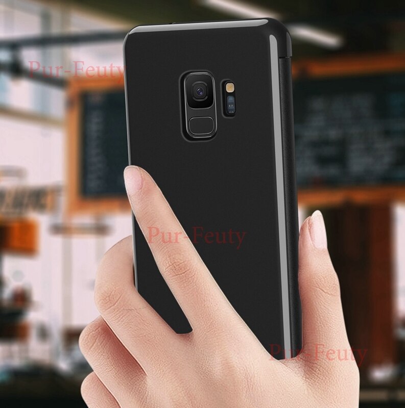 Mirror Smart Case For Samsung Galaxy S9 SM-G960F Clear Mirror View Flip Holder protection Cover For Samsung Galaxy S9 G960F/DS